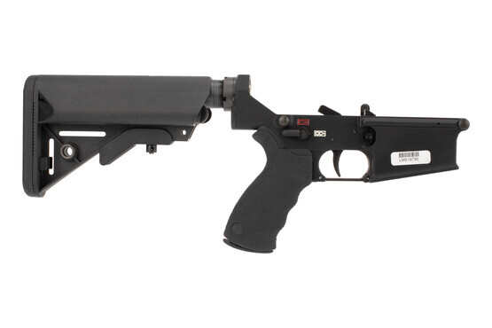Lewis Machine & Tool MWS 308 complete lower receiver features the SOPMOD stock